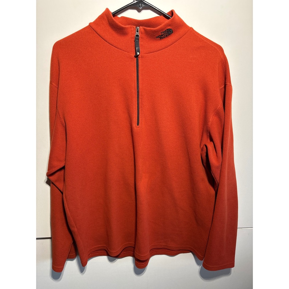 The North Face flight series Mens M Orange Pullover Half Zip Long Sleeve Sweater